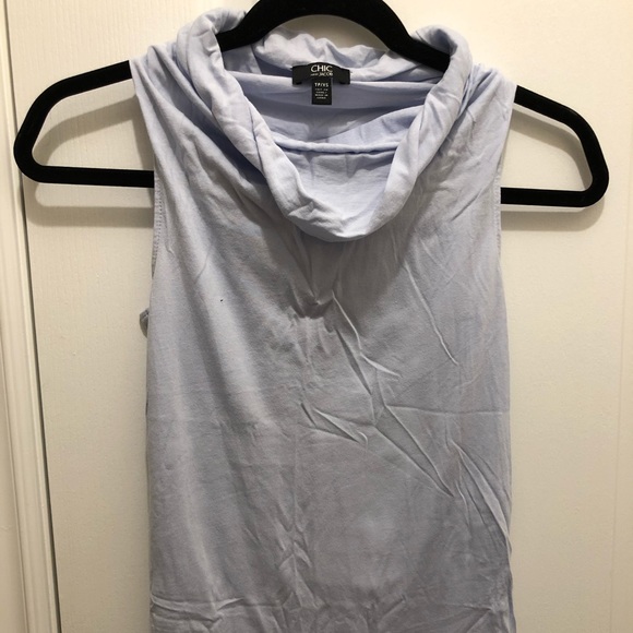 COPY - Light Blue Sleeveless Turtleneck - Picture 2 of 2